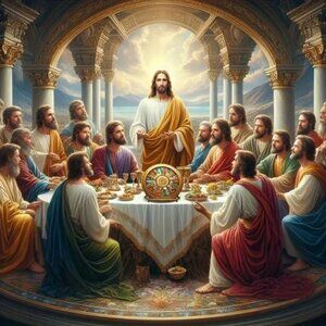 (2) Kits Sacred Figures & Last Supper Mosaic Diamond Painting Kits